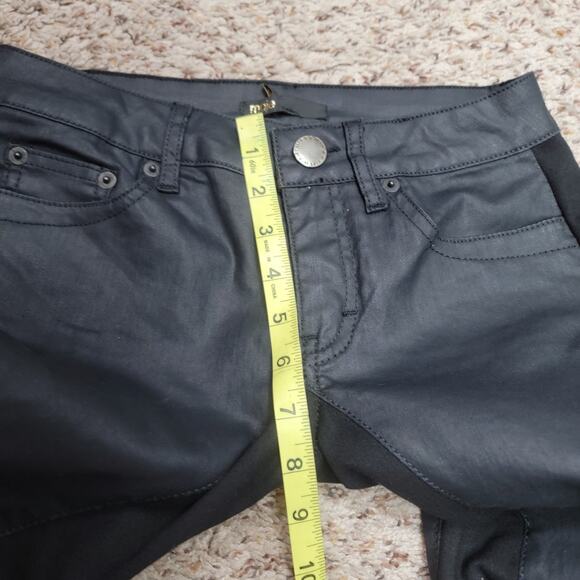 maje DARPO WAX PANELED SKINNY JEANS, SIZE 24US - Picture 7 of 10